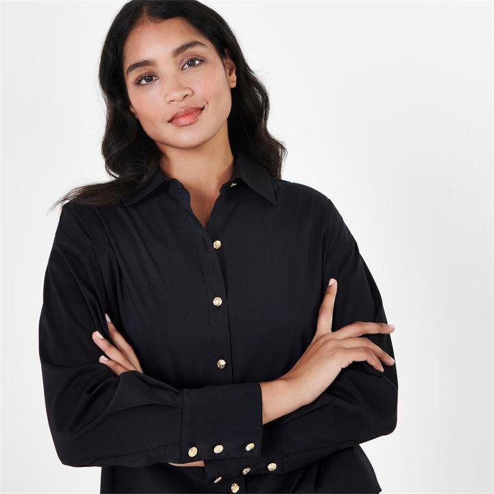 Biba Women's Black Branded Shirt in Size 6, Sports Direct