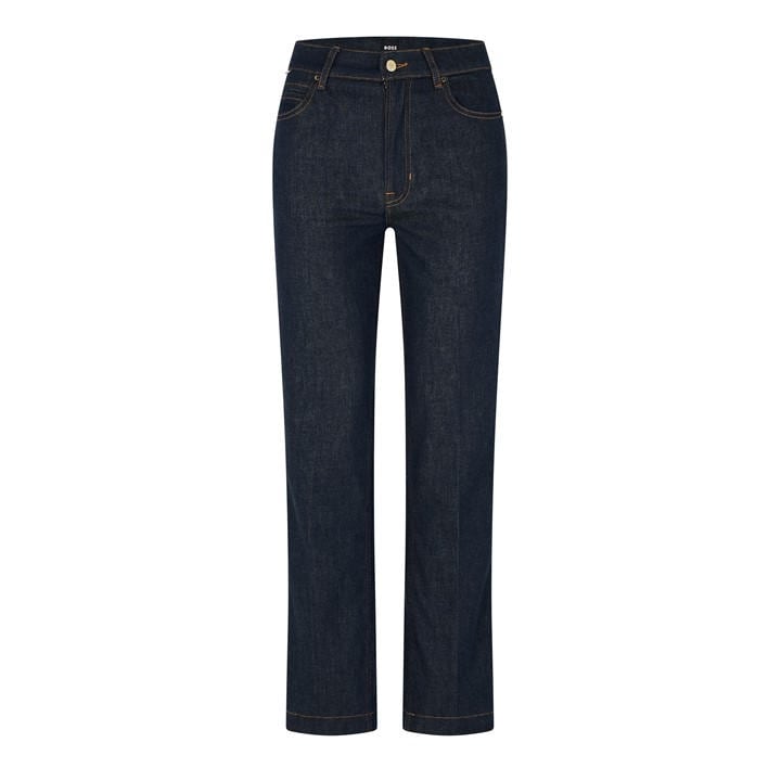 Boss Women's Blue Ada Hr Straight Leg Jeans in Size 27 L32, Sports Direct