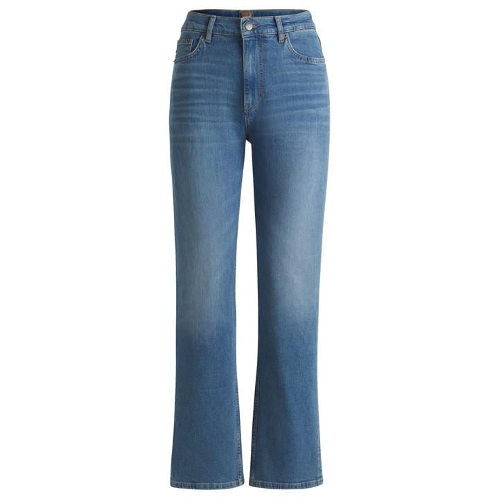 Boss Women's Blue Ada Straight High Rise Slim Fit Jeans in Size 31 R, Sports Direct