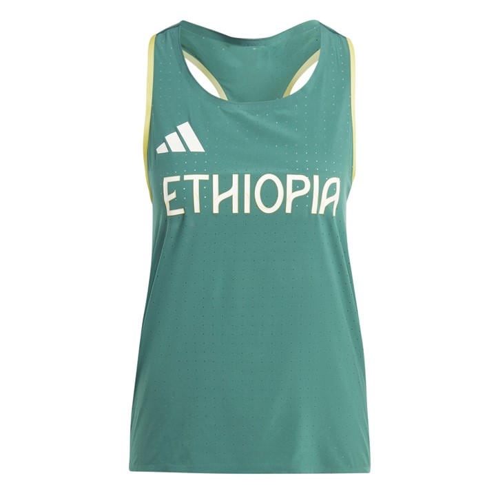 Adidas Women's Green Tank Vest in Size 2XS, Sports Direct