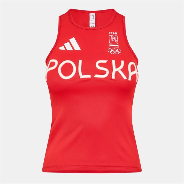 Adidas Women's Red Tank Vest in Size 2XS, Sports Direct