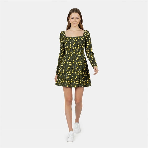 Цветна печат - Jack Wills - Women's Long-Sleeve Mini Dress