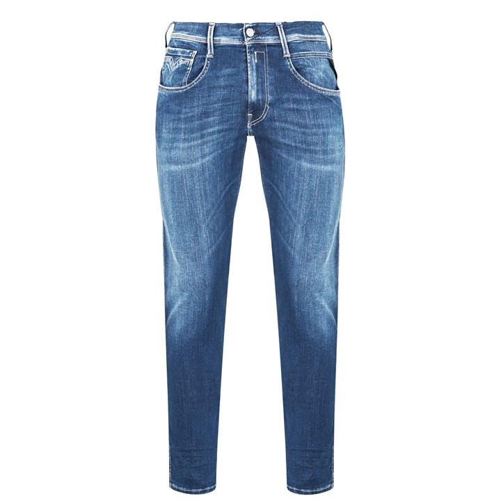 Replay Men's Blue Hyperflex Anbass Slim Jeans Large