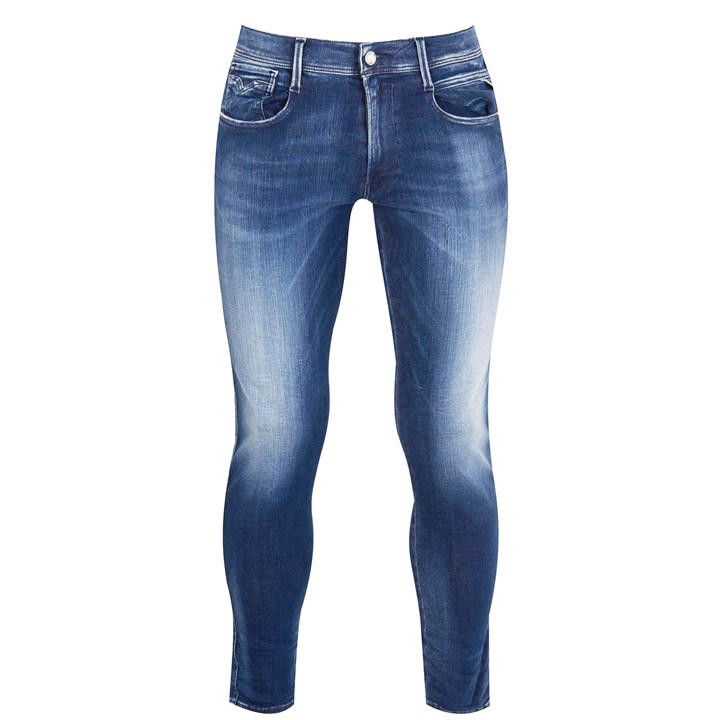 Replay Men's Blue Hyperflex Anbass Slim Jeans Size 36 R