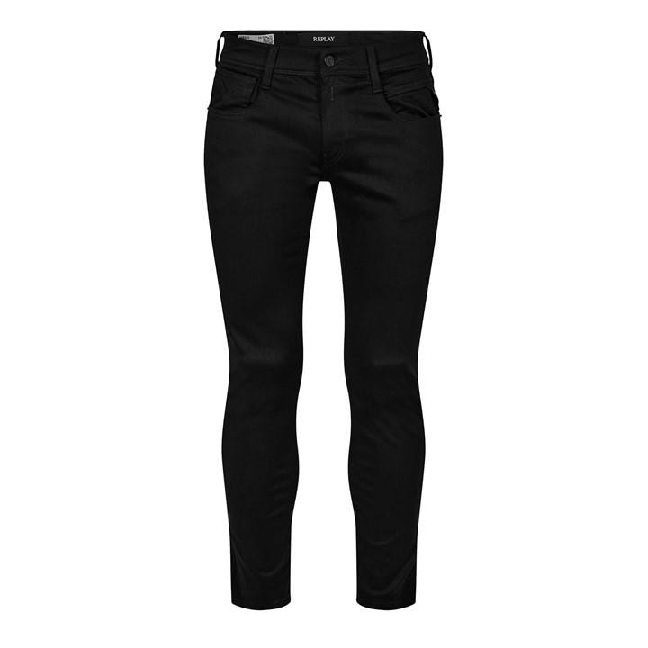 Replay Men's Black Hyperflex Anbass Slim Jeans in Size 36 R, Sports Direct