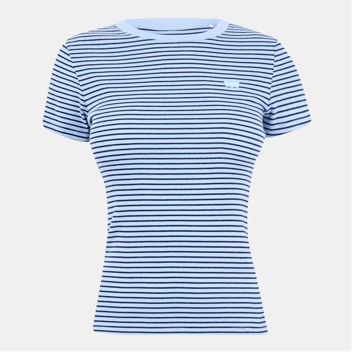Levis Women's Blue Slim Fit Short-Sleeve T-Shirt in Size 8, Sports Direct