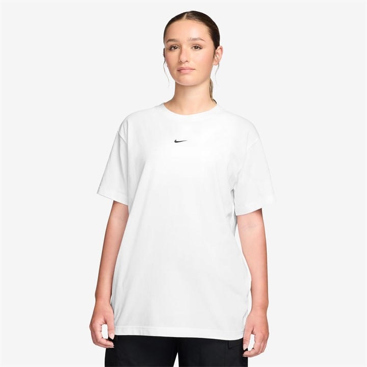 Nike Women's White Oversized Logo T-Shirt in Size 14, Sports Direct