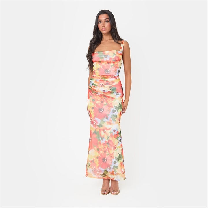 I Saw It First Women's  Floral Mesh Maxi Dress in Size 8, Sports Direct