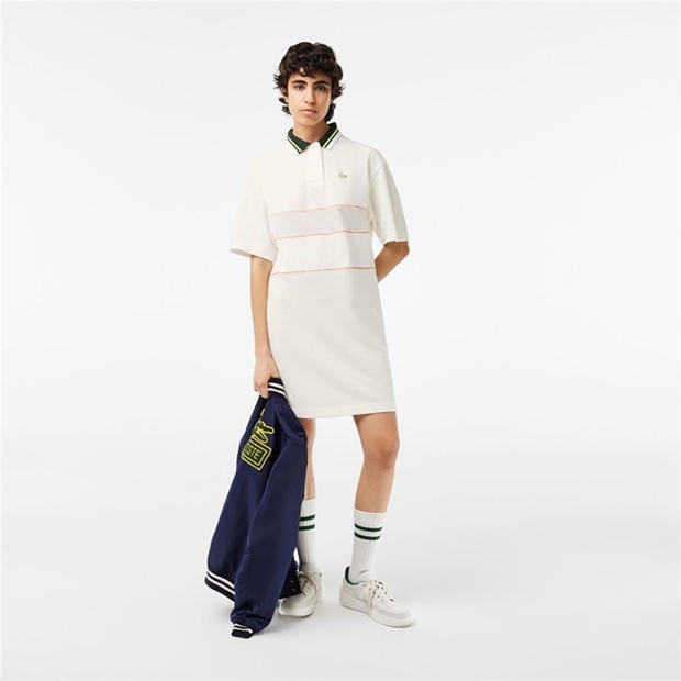 Cream - Lacoste - Women's French Made Polo Dress