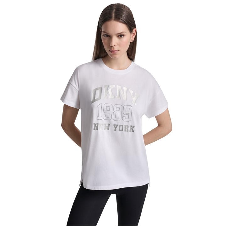 Dkny Women's White T-Shirt in Size 14, Sports Direct