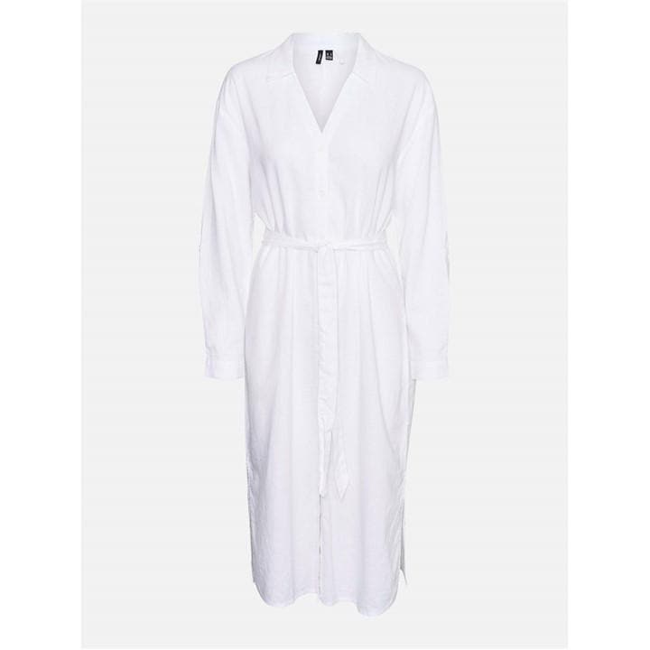 Vero Moda Women's White Linn Shirt Dress in Size 10, Sports Direct