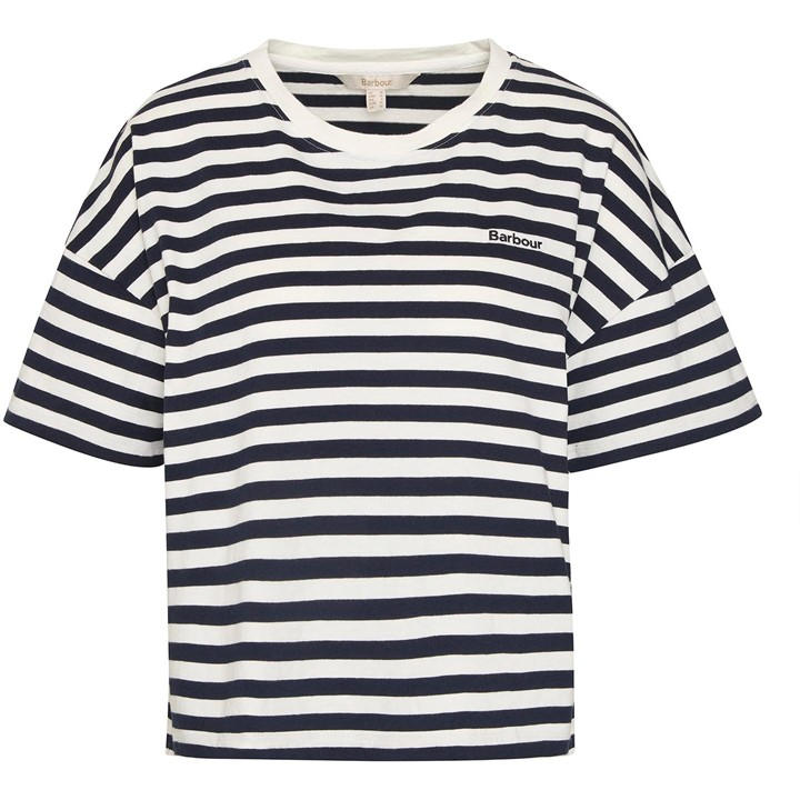 Barbour Women's Blue Adria T-Shirt in Size 10, Sports Direct