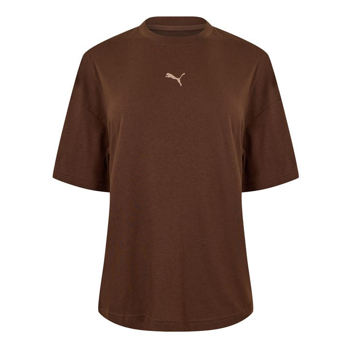 Puma Women's Brown Train Oversized Tee T-Shirt in Size 10, Sports Direct