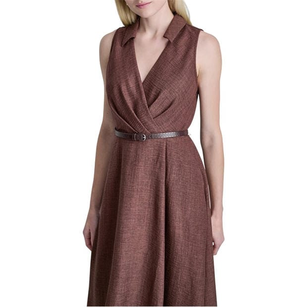 Java - DKNY - Women's SL Belted Midi Shirt Dress