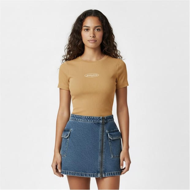 Travertine Sand - Guess - Women's Slim Fit T-Shirt