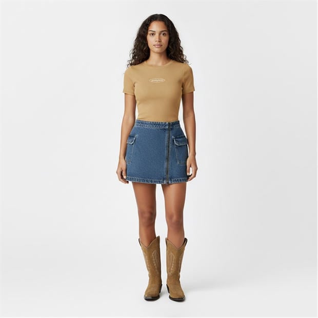 Travertine Sand - Guess - Women's Slim Fit T-Shirt