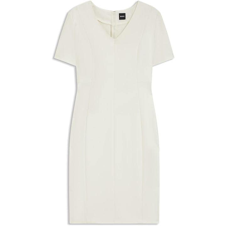 Boss Women's White Damaisa Wrap Dress in Size 14, Sports Direct