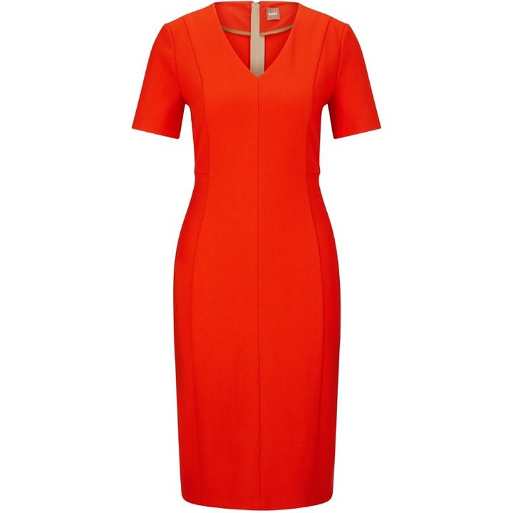 Boss Women's Orange Damaisa Wrap Dress in Size 12, Sports Direct