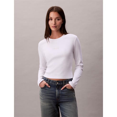 Calvin Klein Jeans - Women's Long-Sleeve Crop Top