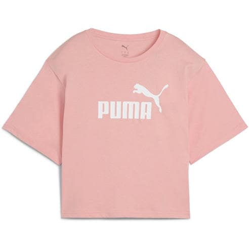 Puma - PUMA ESS Logo Womens Relaxed Cropped T-Shirt