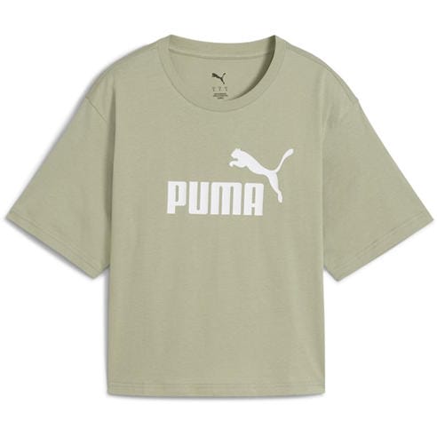 Puma - PUMA ESS Logo Womens Relaxed Cropped T-Shirt