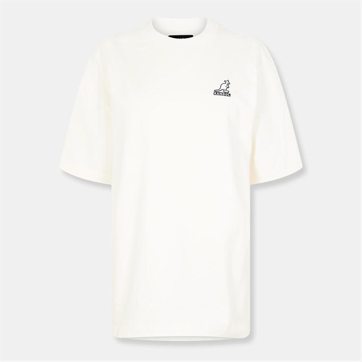 Kangol Women's White Oversized T-Shirt - 14 (L) - Image 2
