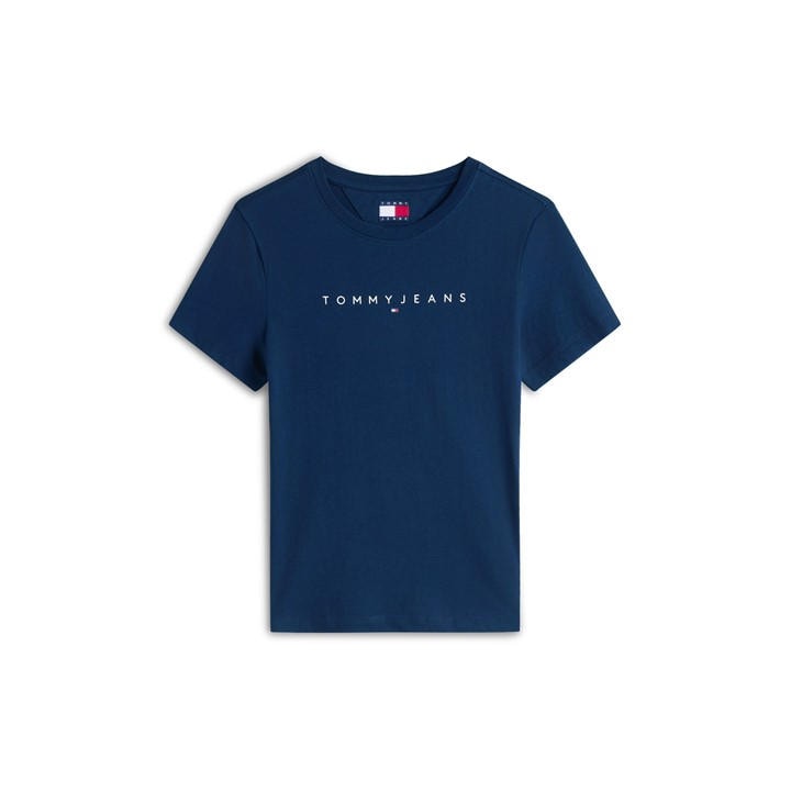 Tommy Jeans Women's Blue Slim Fit T-Shirt in Size 10, Sports Direct