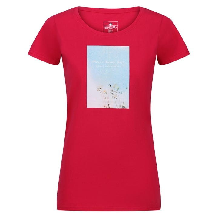 Regatta Women's Pink Regular Fit T-Shirt in Size 14, Sports Direct