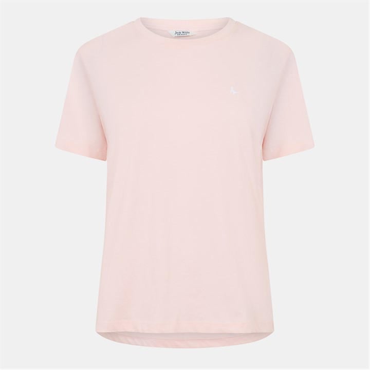 Jack Wills Women's Pink Endmoor Boyfriend T-Shirt in Size 4, Sports Direct