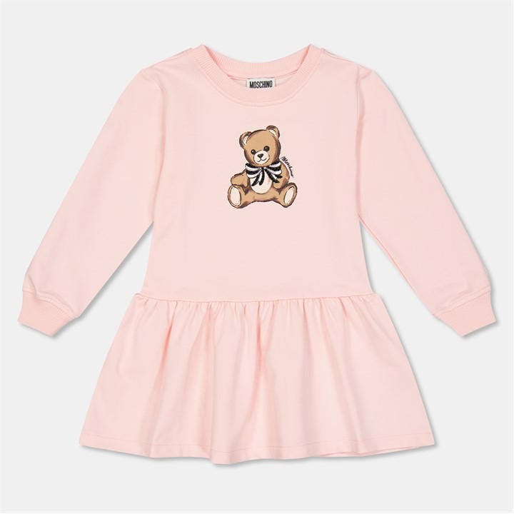Moschino Girls Pink Kids' Modern Soft Fabric Jumper Dress in Size 9 - 10 Years, Sports Direct