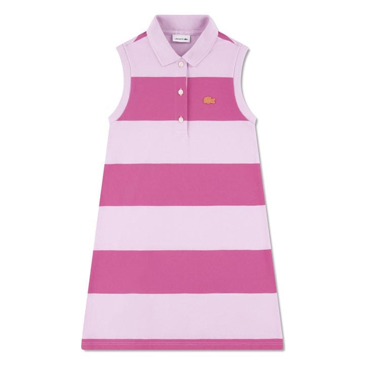 Lacoste Girls Pink Kids' Polo Dress in Size 11 - 12 Years, Sports Direct