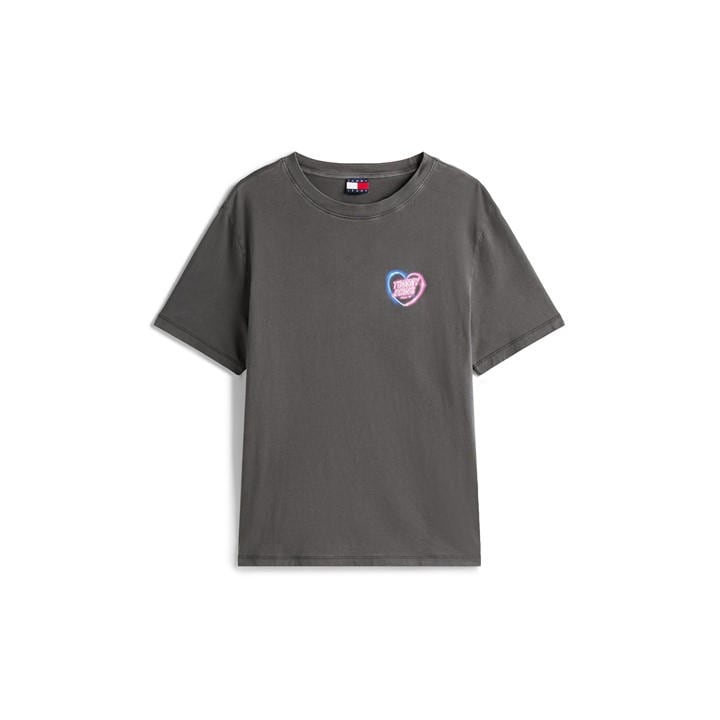 Tommy Jeans Women's Black Tj Neon Regular Fit T-Shirt in Size 8, Sports Direct