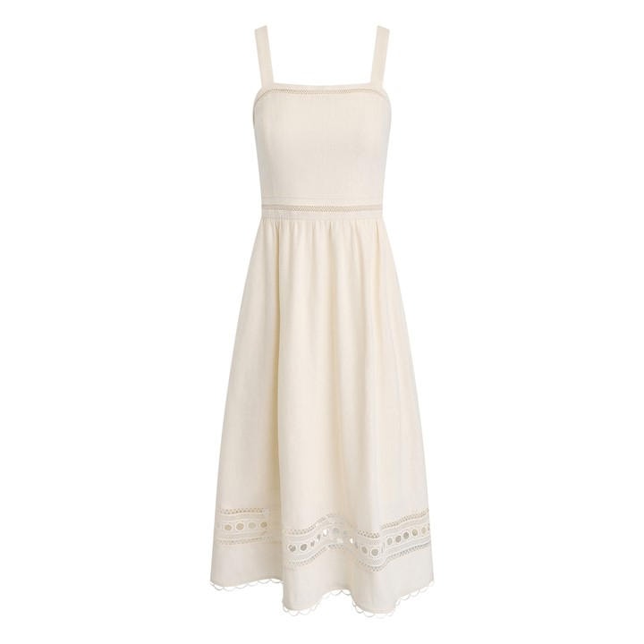Dkny Women's White Swing Dress in Size 8, Sports Direct