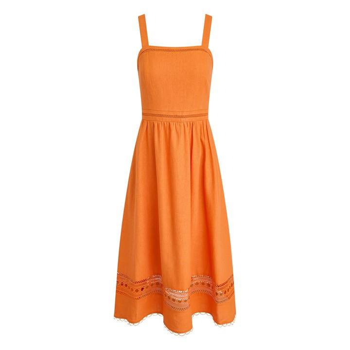 Dkny Women's Orange Swing Dress in Size 10, Sports Direct