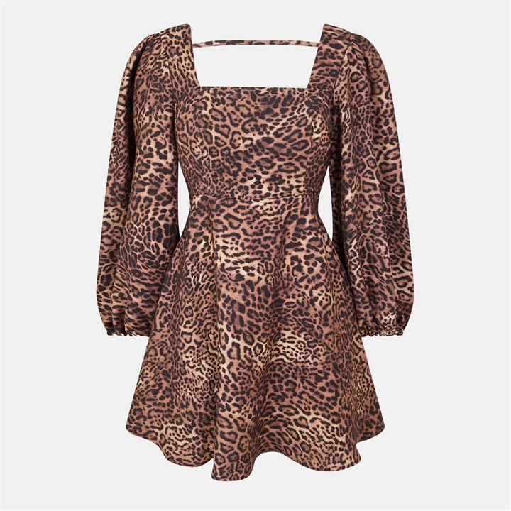 Image of Nobodys Child Women's Loredna Mini Dress - Brown Female 4