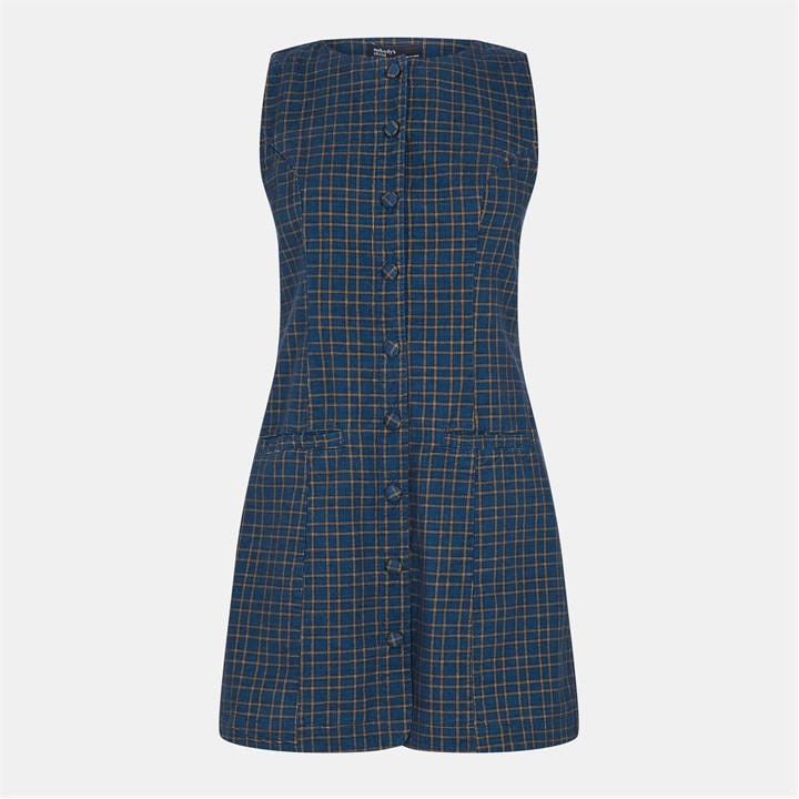 Nobodys  Women's Blue Ned Mini Dress in Size 14, Sports Direct