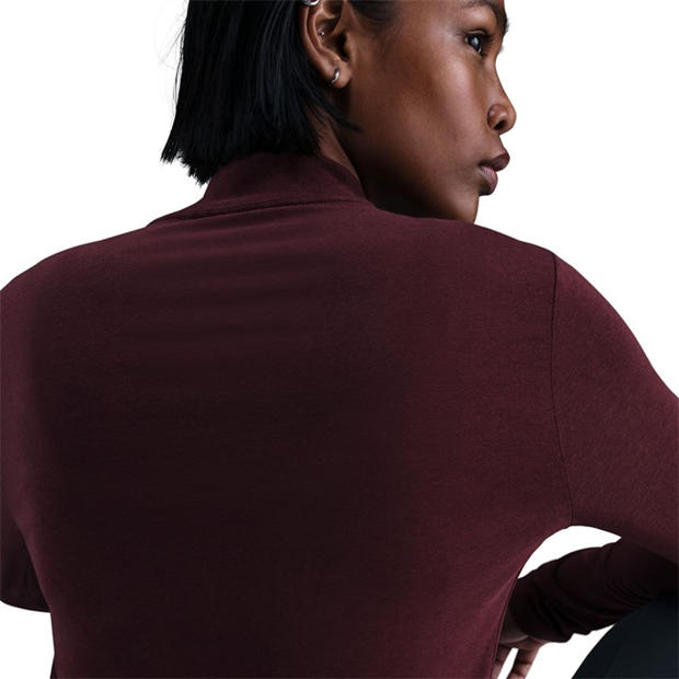 Burgundy Crush/ - Nike - Women's Knitted Mock T-Shirt