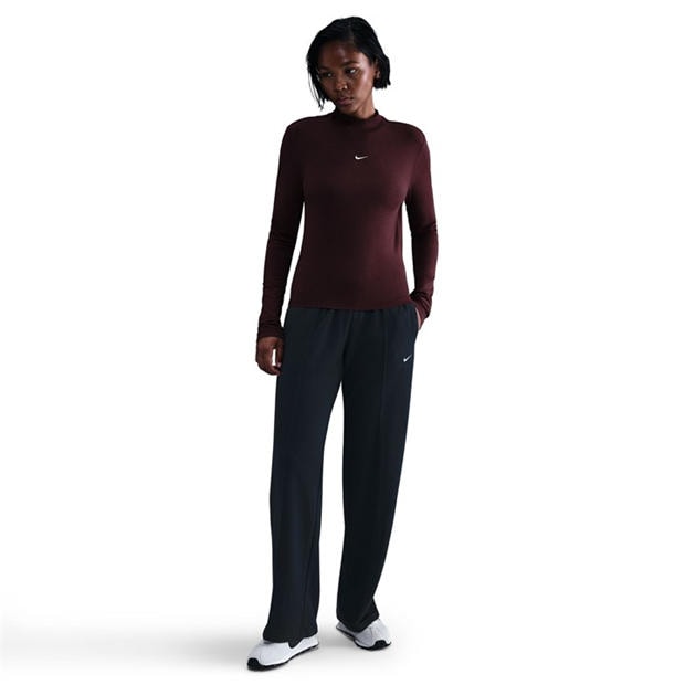 Burgundy Crush/ - Nike - Women's Knitted Mock T-Shirt