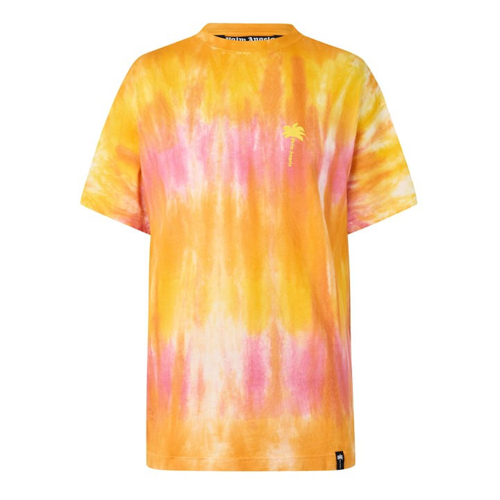 Palm Angels Women's Orange X Hi Ibiza Tie Dye T-Shirt in Size 6, Sports Direct