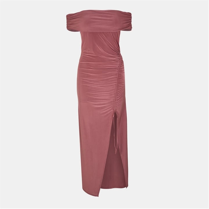 Biba Women's Brown Bardot Maxi Slinky Dress in Size 10, Sports Direct