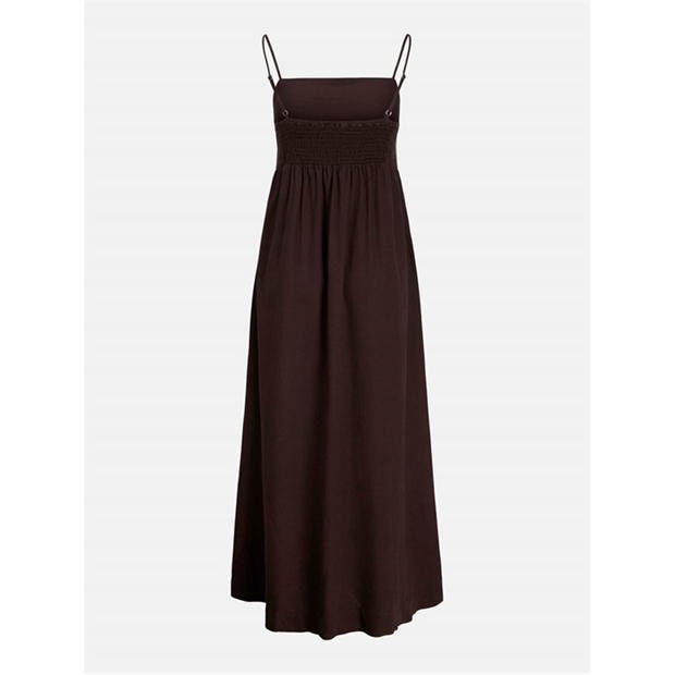 Seal Brown - JJXX - Women's Linen Smock Dress