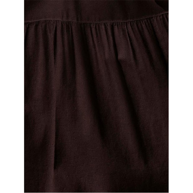 Seal Brown - JJXX - Women's Linen Smock Dress