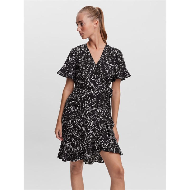 Vero Moda Women's Black Henna Dress in Size 10, Sports Direct