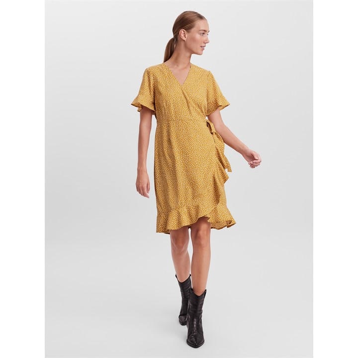 Vero Moda Women's Yellow Henna Dress in Size 10, Sports Direct
