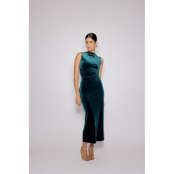 Nobodys  Women's Green Margot Maxi Dress in Size 18, Sports Direct
