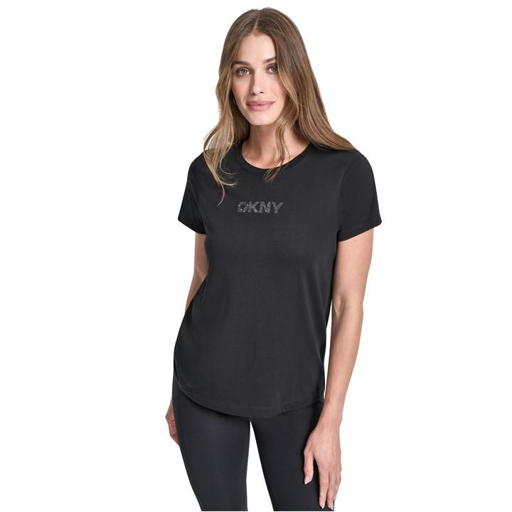 Dkny Women's Black Sport T-Shirt in Size 14, Sports Direct