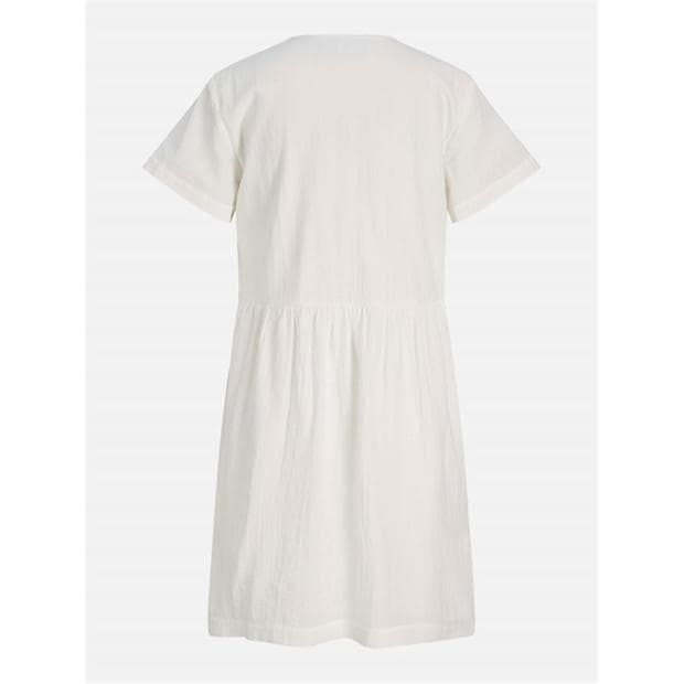 Blanc De Blanc - JJXX - Women's Short Sleeve V-Neck Smock Dress