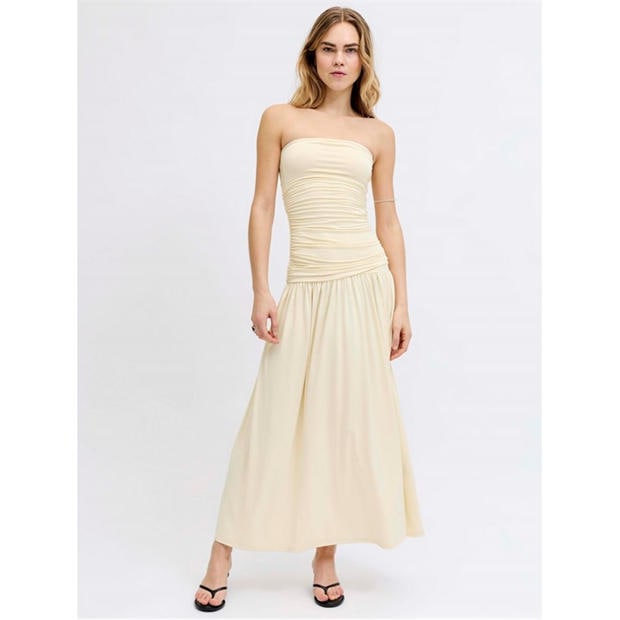 Alabaster Gleam - JJXX - Women's Bandeau Slip Dress