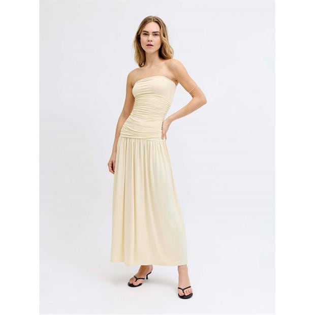 Alabaster Gleam - JJXX - Women's Bandeau Slip Dress