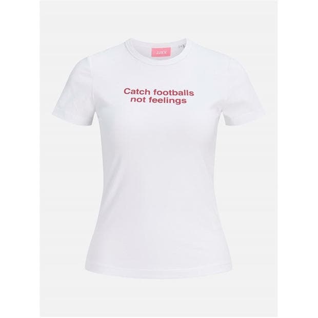 Bright White - JJXX - Womens Football Short Sleeve T-Shirt